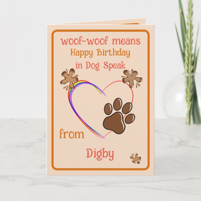 Mamma födelsedag från Hund-kortet Kort (Framsida)