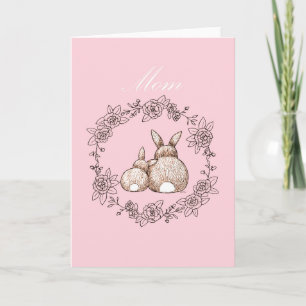 Mamma födelsedag, Mors dag, söta bunnier mamma Kort