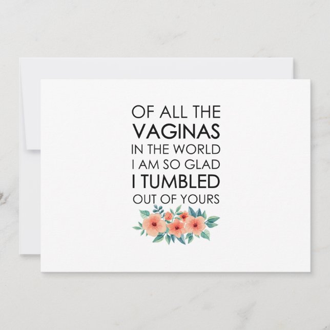 Mamma Födelsedagspresent Mors Dag Present Mamma Inbjudningar (Framsida)