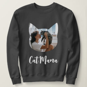 Mamma för anpassningsbar Cat Shaped Photo Cat Love T Shirt