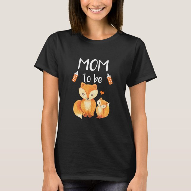 Mamma för att vara fox babyskor Utspädningsskogdju T Shirt (Framsida)