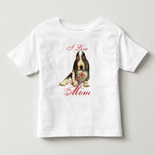 Mamma för Bassethundhjärta T Shirt