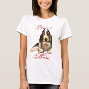 Mamma för Bassethundhjärta Tee