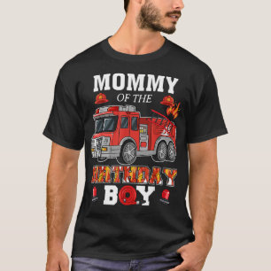 Mamma för Birthday Boy FireTruck Firefighter Pa T Shirt