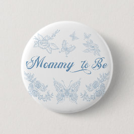 Mamma för blå fjärilsmussla i pulverblått Blommigt Knapp