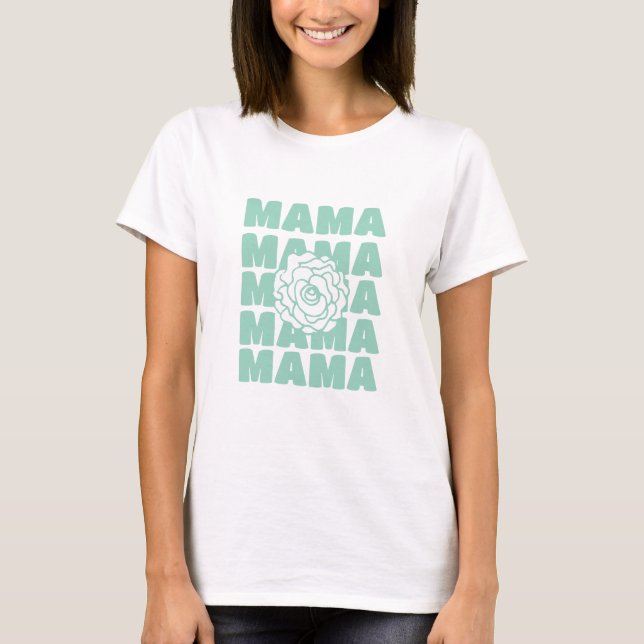 Mamma för Blommigt av daisy T Shirt (Framsida)