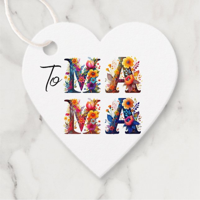 MAMMA för blommigt Gåvor Etiketter (Framsida)