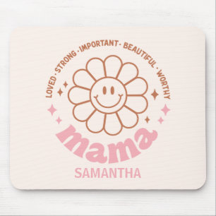 Mamma för blommigt musmatta