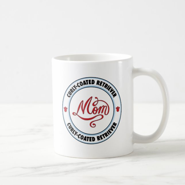 Mamma för CURLY--COATEDRETRIEVER Kaffemugg (Höger)
