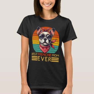 Mamma för den bästa Frenchie Mamma Fransk Bulldog T Shirt