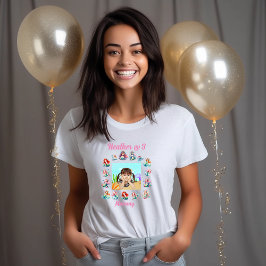 Mamma för Födelsedagsfest av temabarn i foto T Shirt