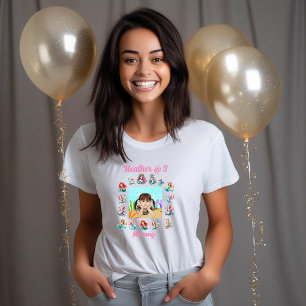 Mamma för Födelsedagsfest av temabarn i foto T Shirt