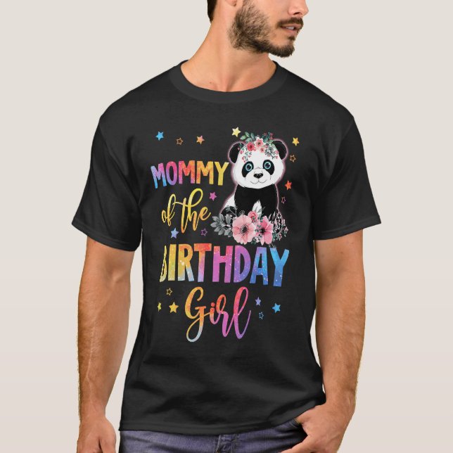 Mamma för födelsedagspanda Bear Mor T Shirt (Framsida)