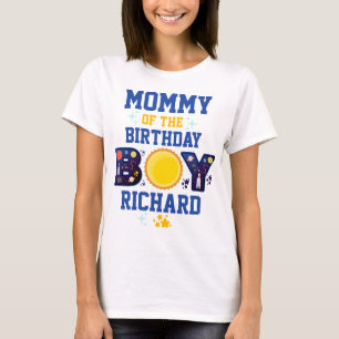Mamma för födelsedagspojkplats Planets Galaxy T Shirt