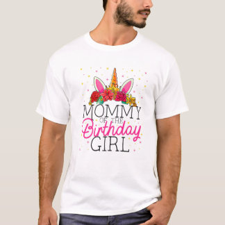 Mamma för födelsedagstjuret Mor Unicorn Birthday T Shirt
