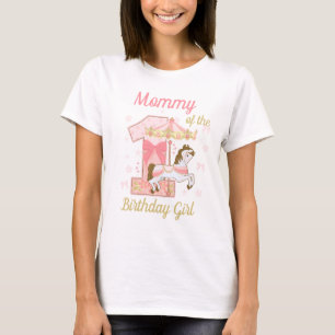 Mamma för första födelsedagstjuvkarusellen t shirt