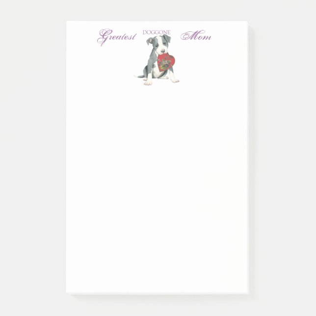 Mamma för groptjurhjärta post-it block (Framsida)