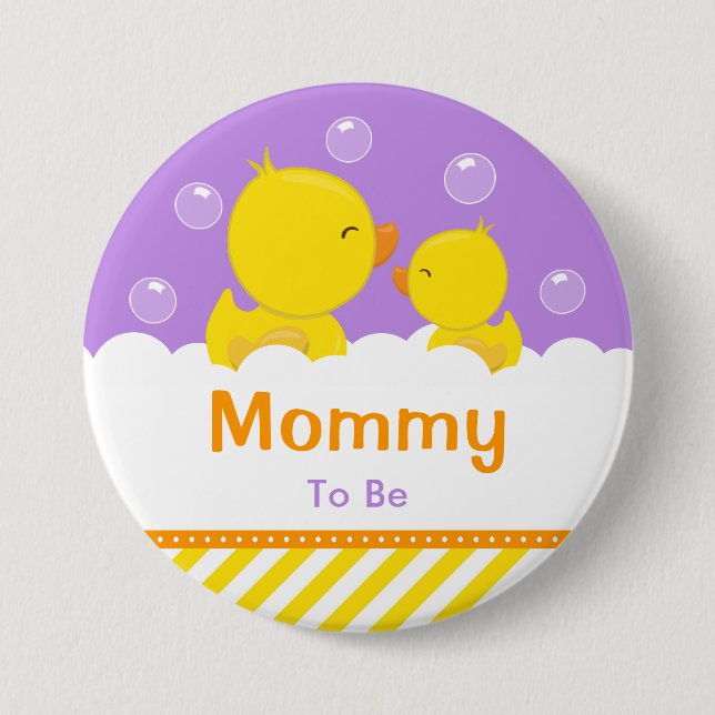 Mamma för Gult och Lila av gummi Knapp (Framsida)
