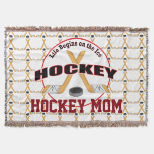 Mamma för hockeylivhockey filt