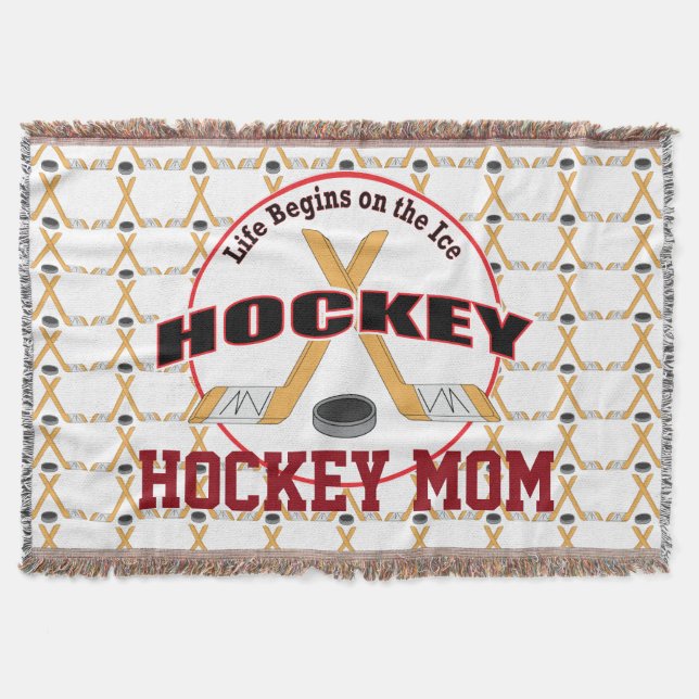 Mamma för hockeylivhockey filt (Framsidan)