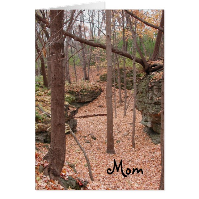 Mamma för höst~-födelsedag hälsningskort (Framsidan)