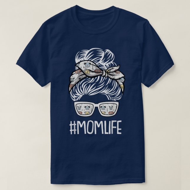 Mamma för Hund-Djurälskarn för mammaLife MothersDa T Shirt (Design framsida)
