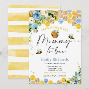 Mamma för inbjudan till Blommigten Bee Baby Shower