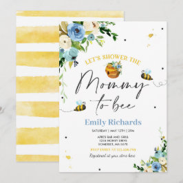 Mamma för inbjudan till Blommigten Bee Baby Shower