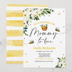 Mamma för inbjudan till Gulten Bee Baby Shower til
