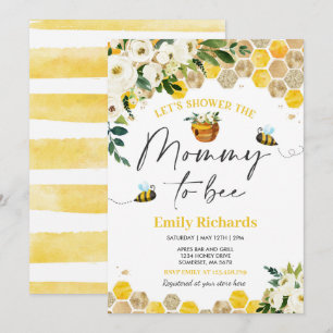 Mamma för inbjudan till Gulten Bee Baby Shower til