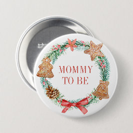 Mamma för julbabyskor knapp