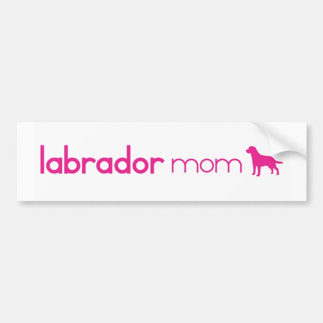 Mamma för Labrador Retriever Bildekal (Framsidan)
