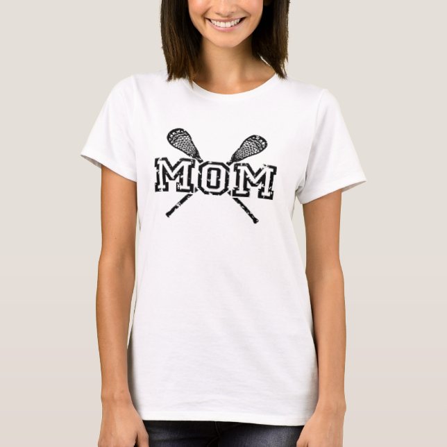 Mamma för Lacrosse för mors daggåvaidé Tee Shirt (Framsida)