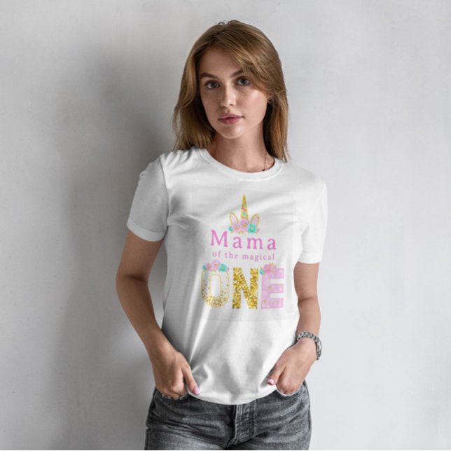 Mamma för Magic One Unicorn 1:a födelsedagen T Shirt (Skapare uppladdad)