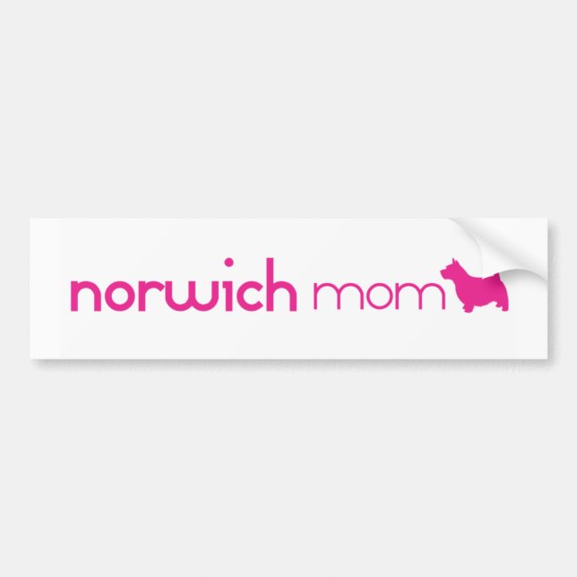 Mamma för Norwich Terrier Bildekal (Framsidan)