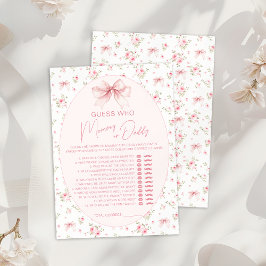 Mamma för rosa Chic Blommigt eller babystödraster  Inbjudningar