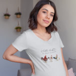 Mamma för små Chickar att vara T Shirt<br><div class="desc">Cute-kycklingtema för att skjorta till din babydusch eller gravid. Rustik illustration av kyckling och tuppar med en chick. I texten står det: "En liten chick är på väg att kläckas."</div>