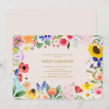 Mamma för små vilda blommor till Bee Baby Shower