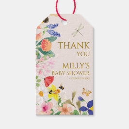 Mamma för små vilda blommor till Bee Baby Shower Presentetikett