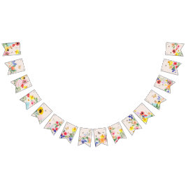 Mamma för små vilda blommor till Bee Baby Shower Vimplar