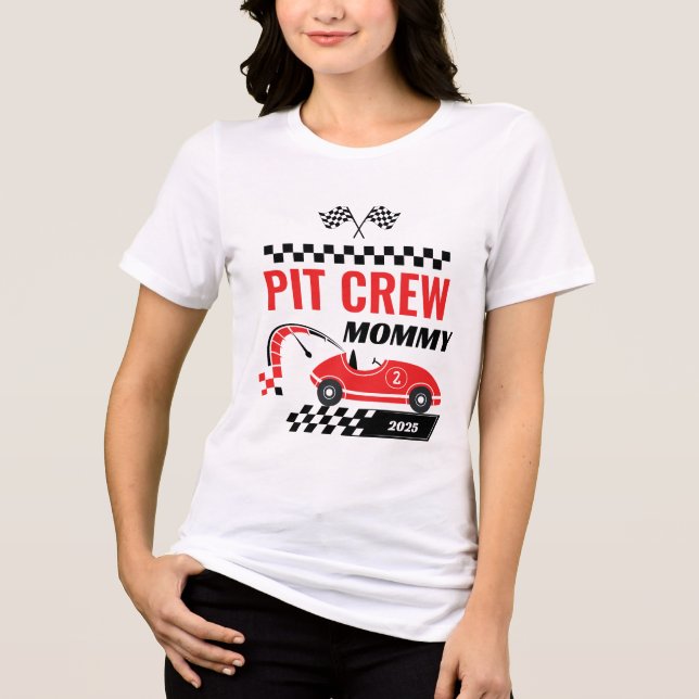 mamma för tävla av parkeringsplats i tävling- t shirt (Framsida)