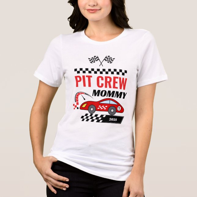 mamma för tävla av parkeringsplats i tävling- t shirt (Framsida)