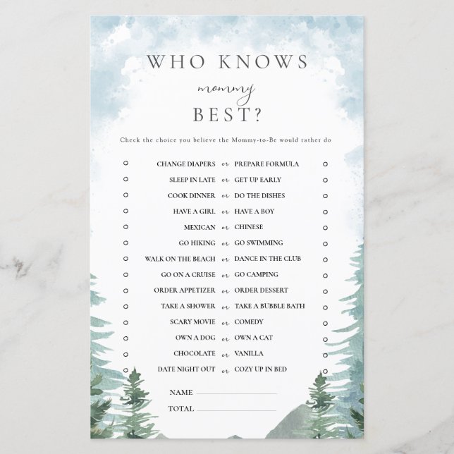 Mamma för trädfärgsskog, babykläder (Framsida)