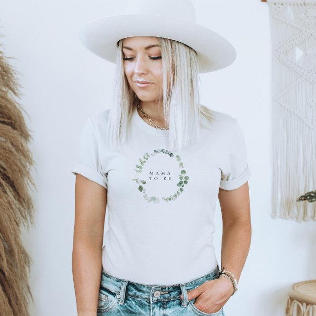Mamma för vattenfärgsgrey Baby Shower som ska vara T Shirt (Skapare uppladdad)