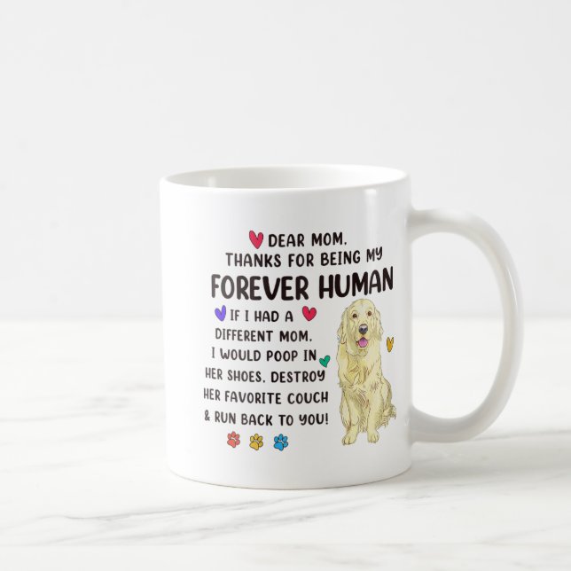 Mamma Forever Human Cream Golden Retriever Mor D Kaffemugg (Höger)
