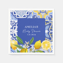 Mamma Första älskling blå Citron citrus baby showe