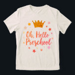 Mamma - första dagen i Skolornas hemstad T Shirt<br><div class="desc">Gör ditt barns första skoldag oförglömlig med den här "Oj Hej Preschool" kvinnans skjorta. Perfekt för mammor som vill fira milstolpar i skolan i komfort och stil. Den är tillverkad av mjuk bomull och passar för dagliga aktiviteter och är lätt att koppla ihop med alla avslappnader. Den här skjortan är...</div>