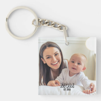 Mamma Foto Minimal Svart Typografi Est. År