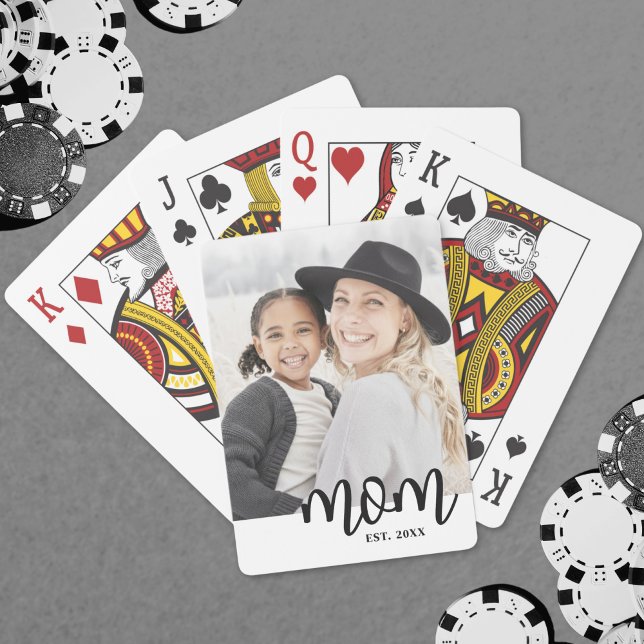 Mamma Foto Mors Dag Casinokort (Mom Established Mother's Day Gift Poker Cards)