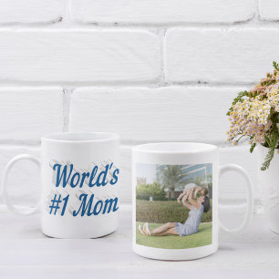 Mamma Fotohavets blå text Kaffe Mugg
